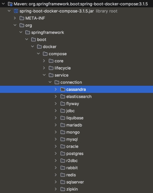 spring boot docker compose support - Service Connections