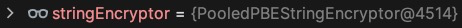 StringEncryptor 클래스 객체 디버깅