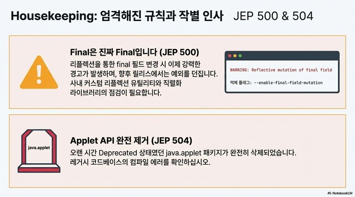 JEP500 Final 리플렉션 수정 경고