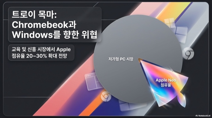 MacBook Neo 시장 전략 — Chromebook과 Windows 저가형 시장 공략