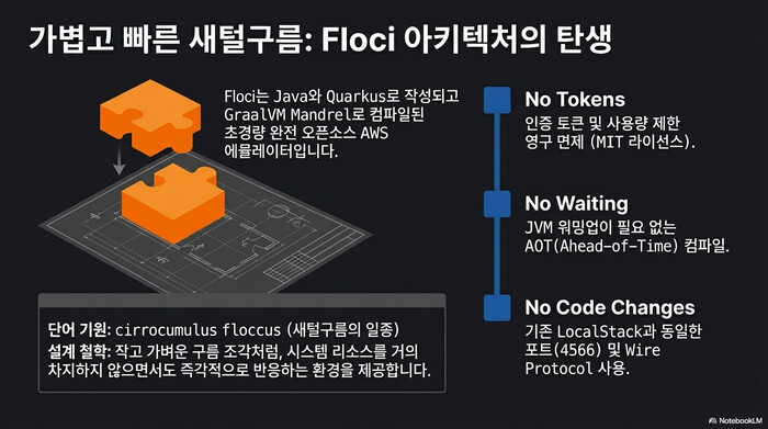 Floci 아키텍처 탄생 - Java와 Quarkus 기반 GraalVM Mandrel 네이티브 컴파일 구조
